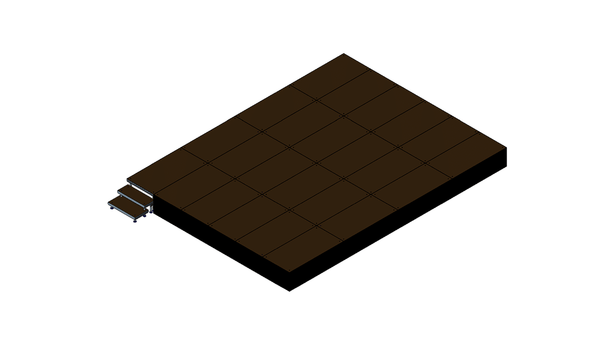 Bühne 8m x 6m x 0,60m Höhe inklusive Treppe mieten bei Tecstage