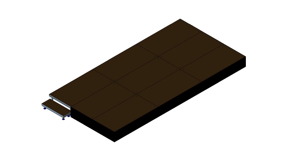 Bühne 6m x 3m x 0,40m Höhe inklusive Treppe mieten bei Tecstage