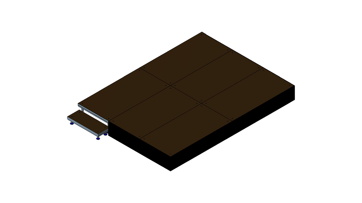Bühne 4m x 3m x 0,40m Höhe inklusive Treppe mieten bei Tecstage