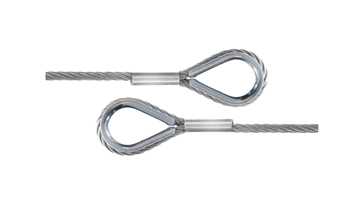 Stahlseil – 8,5m / Ø 10mm / beidseitig Kauschenverpressung / WLL 1.000 kg mieten mieten bei Tecstage