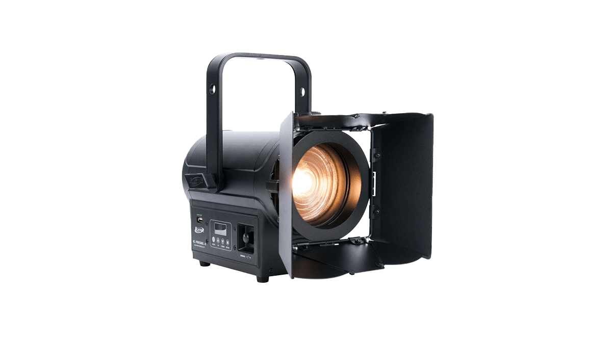 Elation – KL Fresnel 4″ 14°-30°, 50W, 3000K, Stufenlinse mieten bei Tecstage