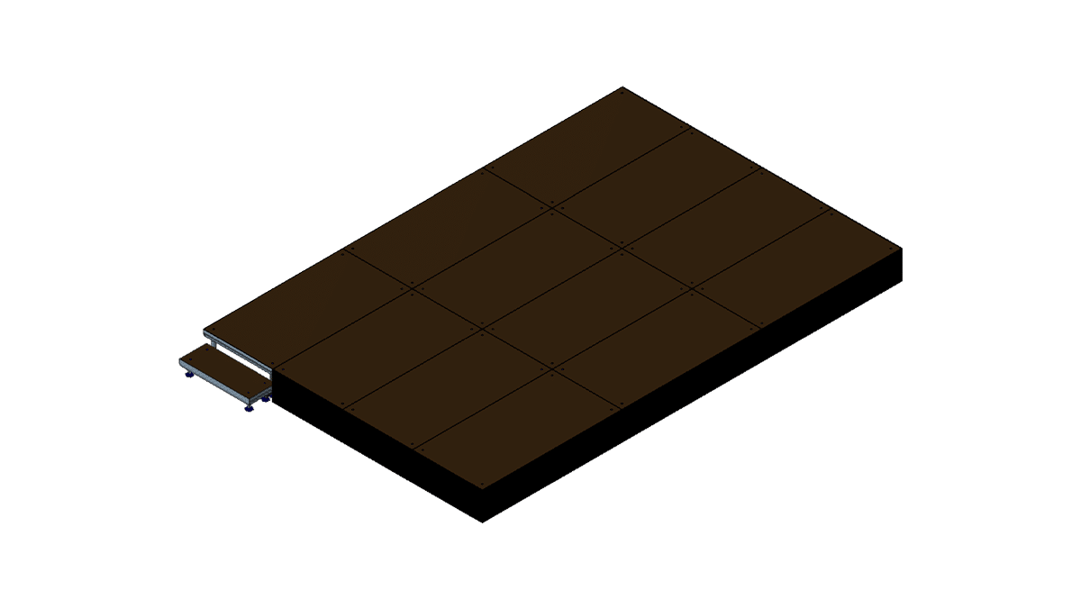 Bühne 6m x 4m x 0,40m Höhe inklusive Treppe mieten bei Tecstage