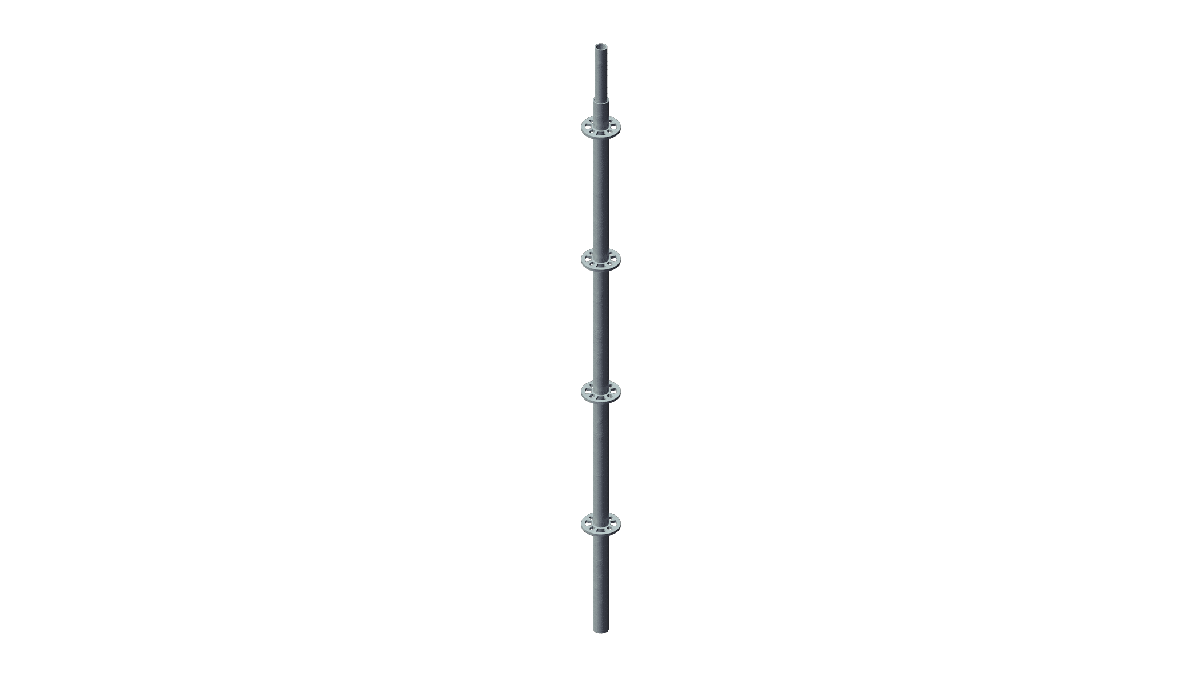 Layher – Stiel 2,0m mit Rohrverbinder mieten bei Tecstage