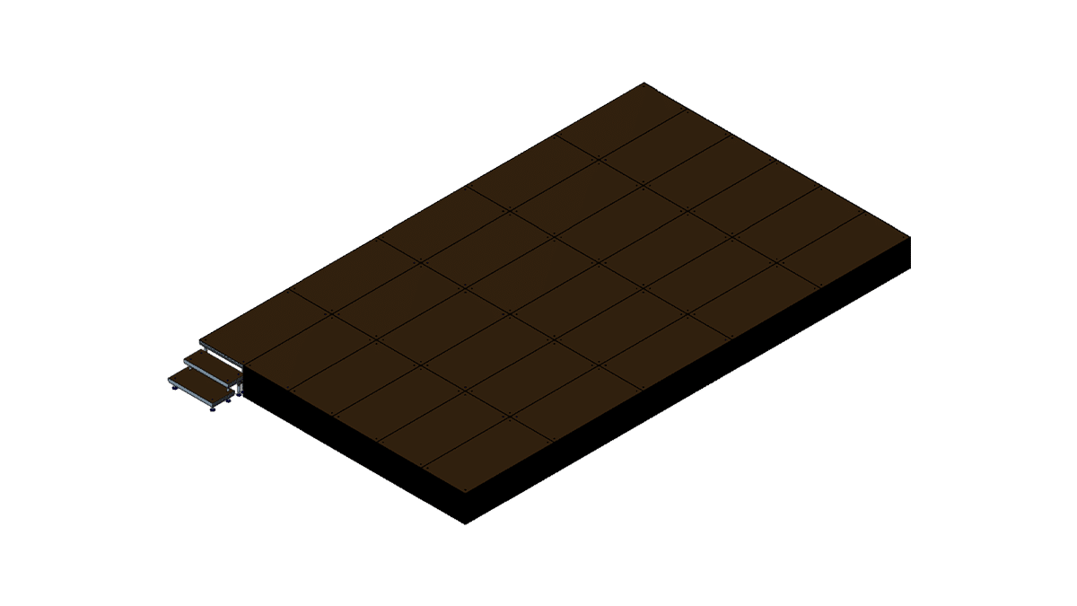 Bühne 10m x 6m x 0,60m Höhe inklusive Treppe mieten bei Tecstage