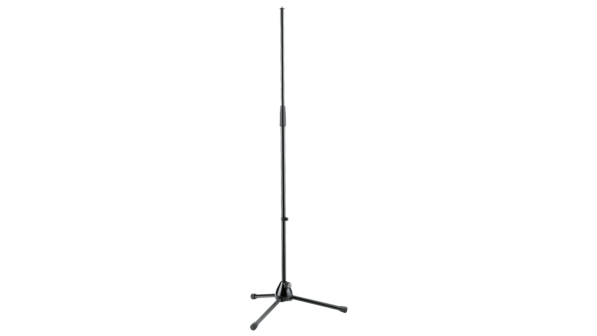 K&M – Mikrofonstativ schwarz hoch 210/2B 90-160cm mit Schwenkarm mieten bei Tecstage