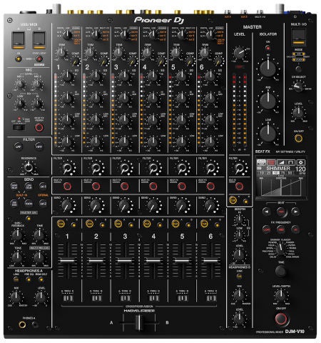 Pioneer DJM-V10 mieten – 6-Kanal Profi-DJ-Mixer mit 4-Band-EQ & Kompressor