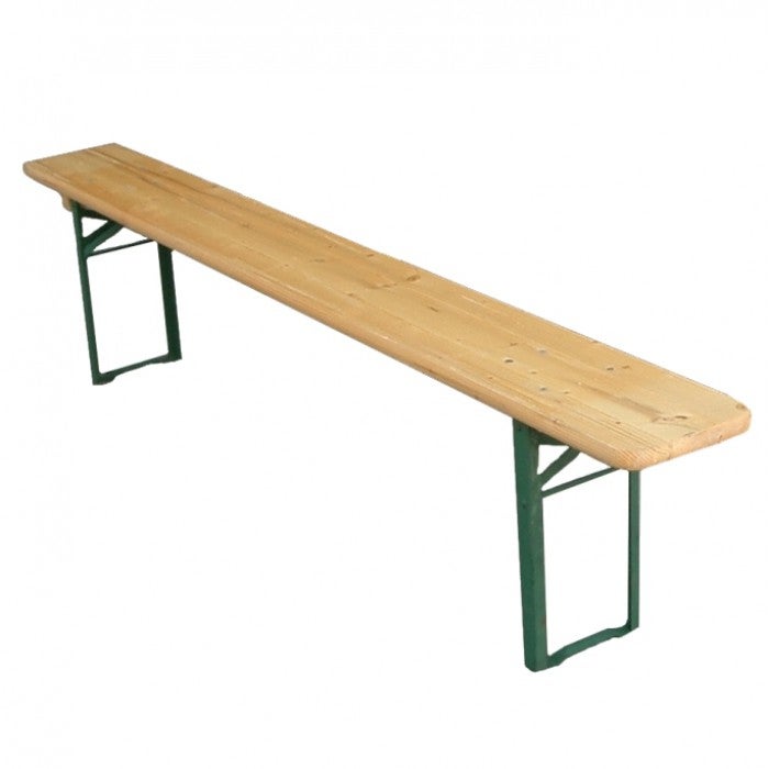 Festzeltbank mieten – Bierzeltbank 220 cm, hell Ebenholz
