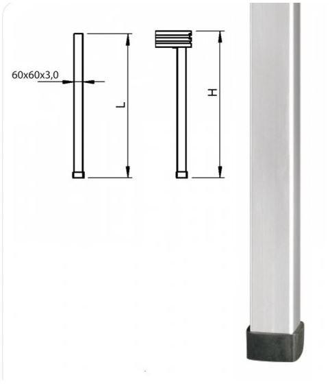 Bühnenfuß 20 cm aus Aluminium mieten – rutschfest & wetterfest