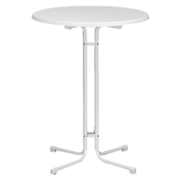 Stehtisch mieten – klappbarer Bistrotisch Ø 80 cm für drinnen & draußen