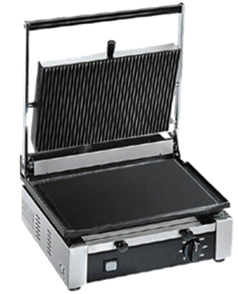 Kontaktgrill mieten – Panini-Grill gerillt/glatt, bis 300 °C, 230 V
