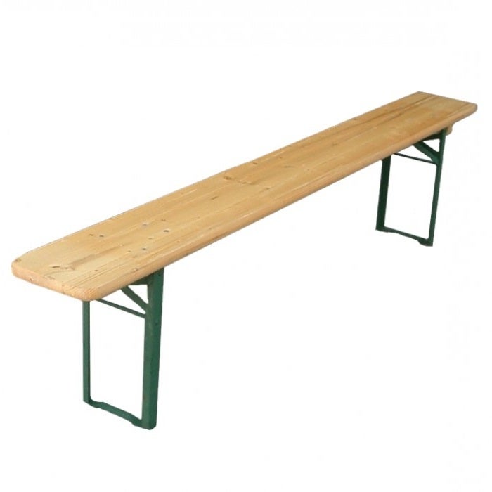 Festzeltbank mieten – Bierzeltbank 220 cm, hell Ebenholz – 2