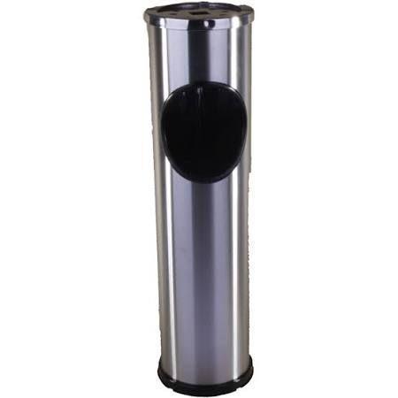 Standaschenbecher silber mieten – mit Papierkorb, 56,5 cm