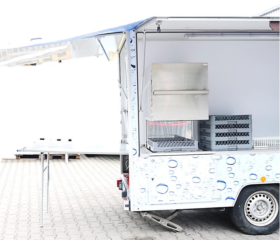 Spülmobil mieten – Geschirrspülanhänger mit 2 Bereichen, komplett Edelstahl – 4
