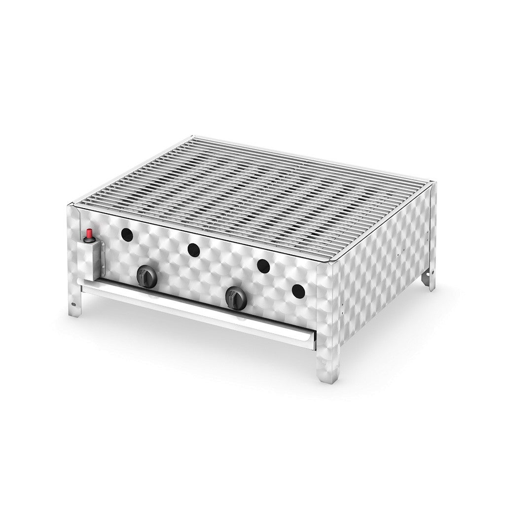 Gasbräter mieten – Edelstahl-Gastrobräter 2-flammig für Pfanne oder Rost – 2
