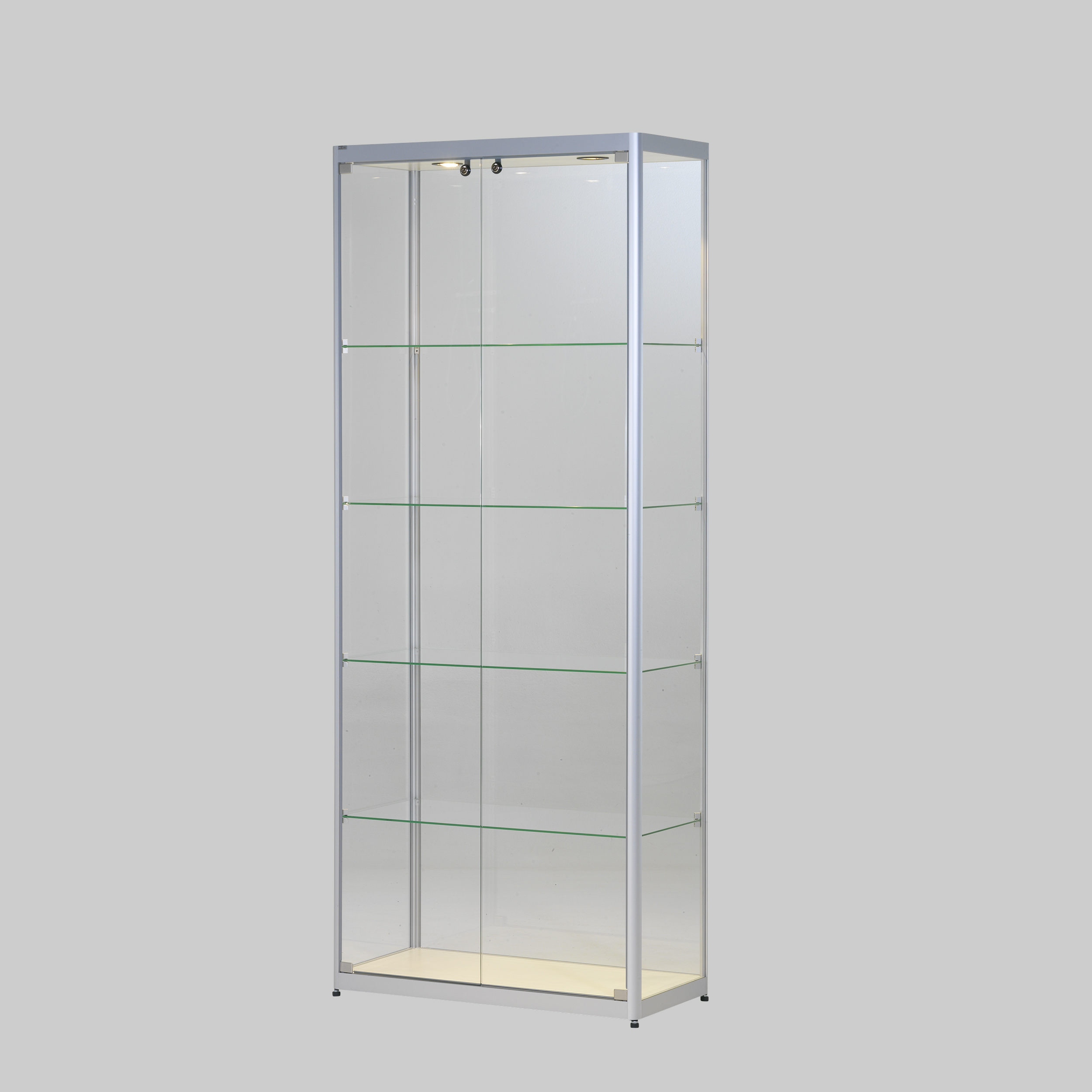 Vitrine TESSIE 80x40x200 Aluminium mieten bei ADEXPO