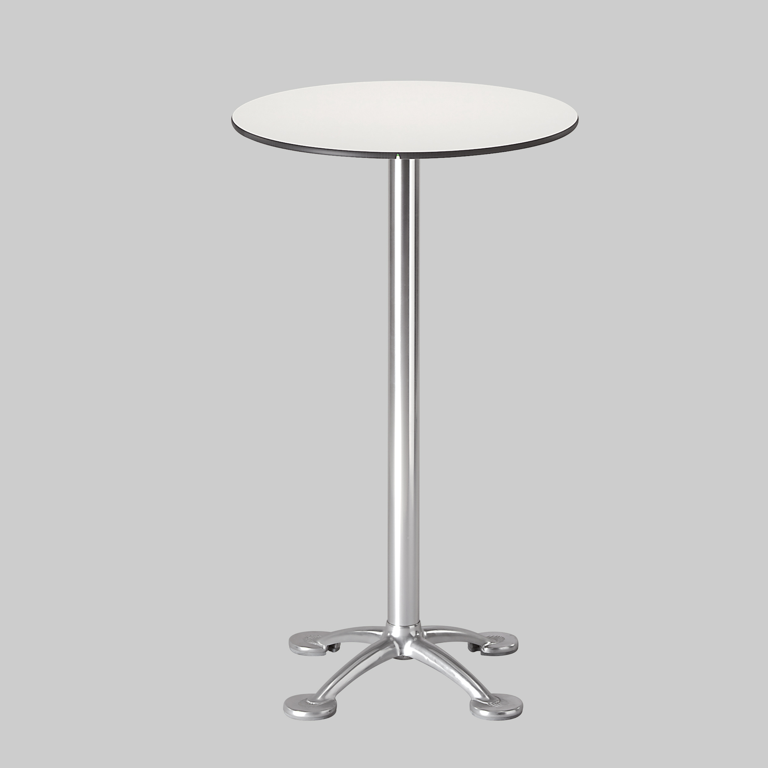 Stehtisch PARIS Ø64 Weiss / Aluminium mieten bei ADEXPO