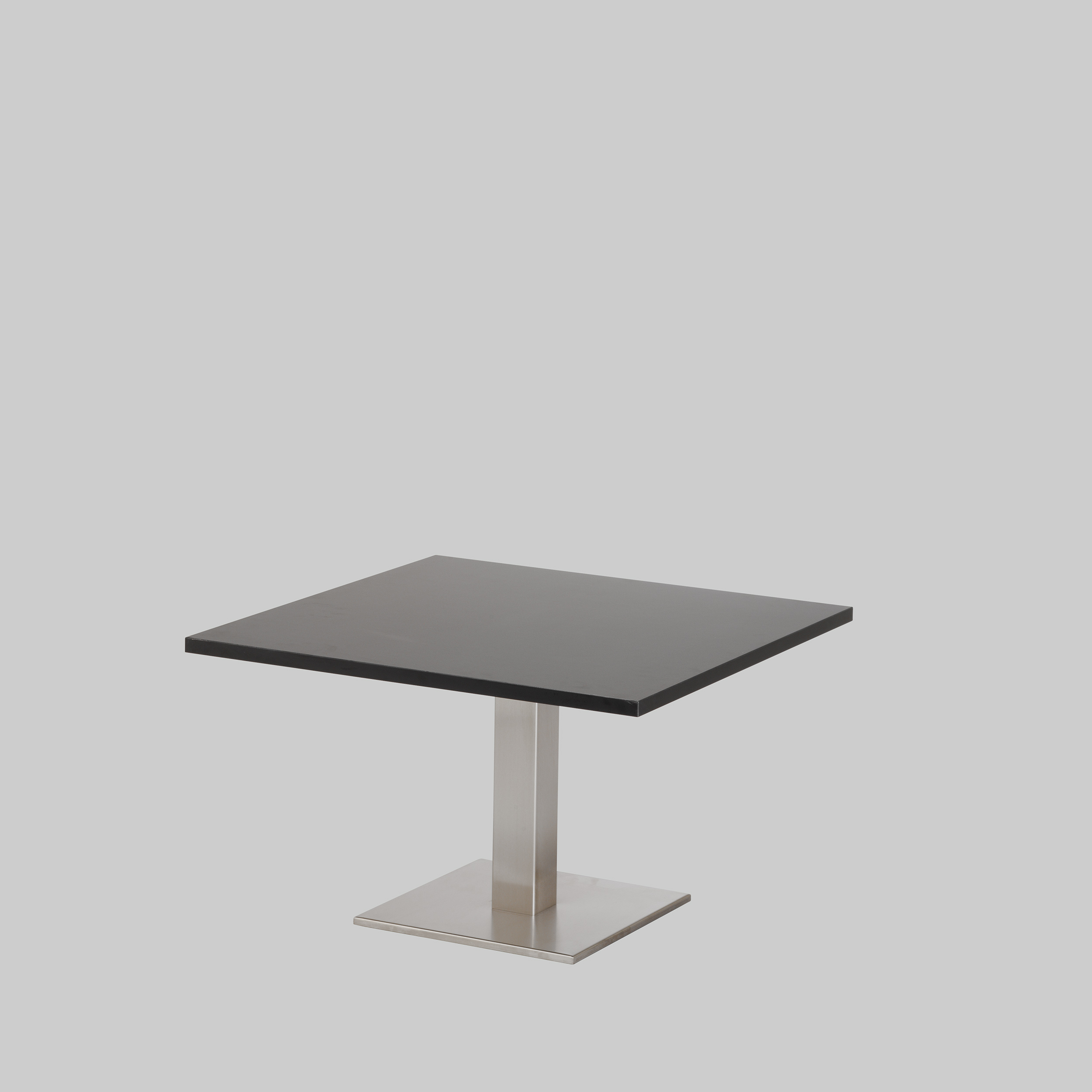 Beistelltisch SQUARE 70×70 Schwarz / Edelstahl mieten bei ADEXPO