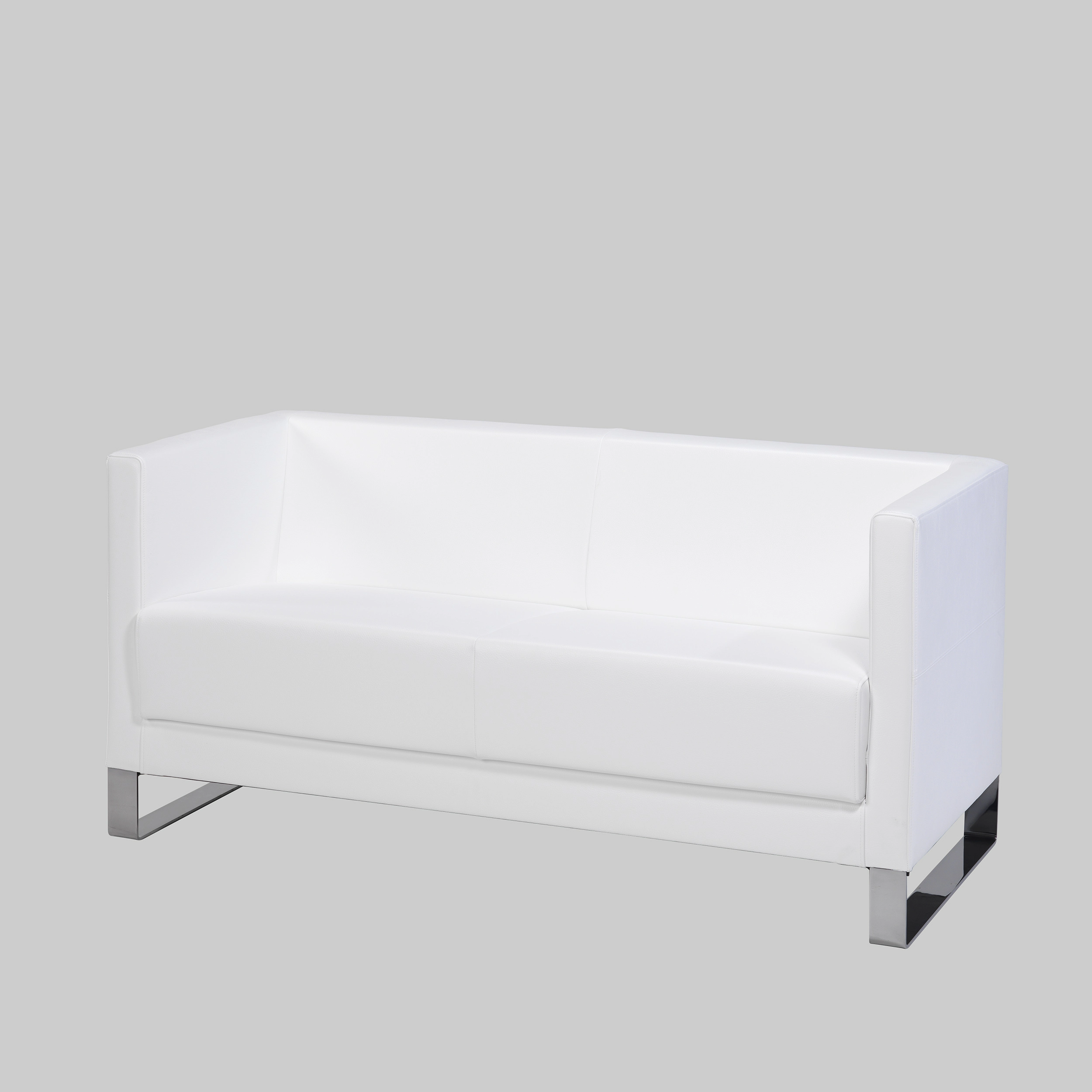 Sofa COLORADO 2,5 Weiss / Chrom mieten bei ADEXPO