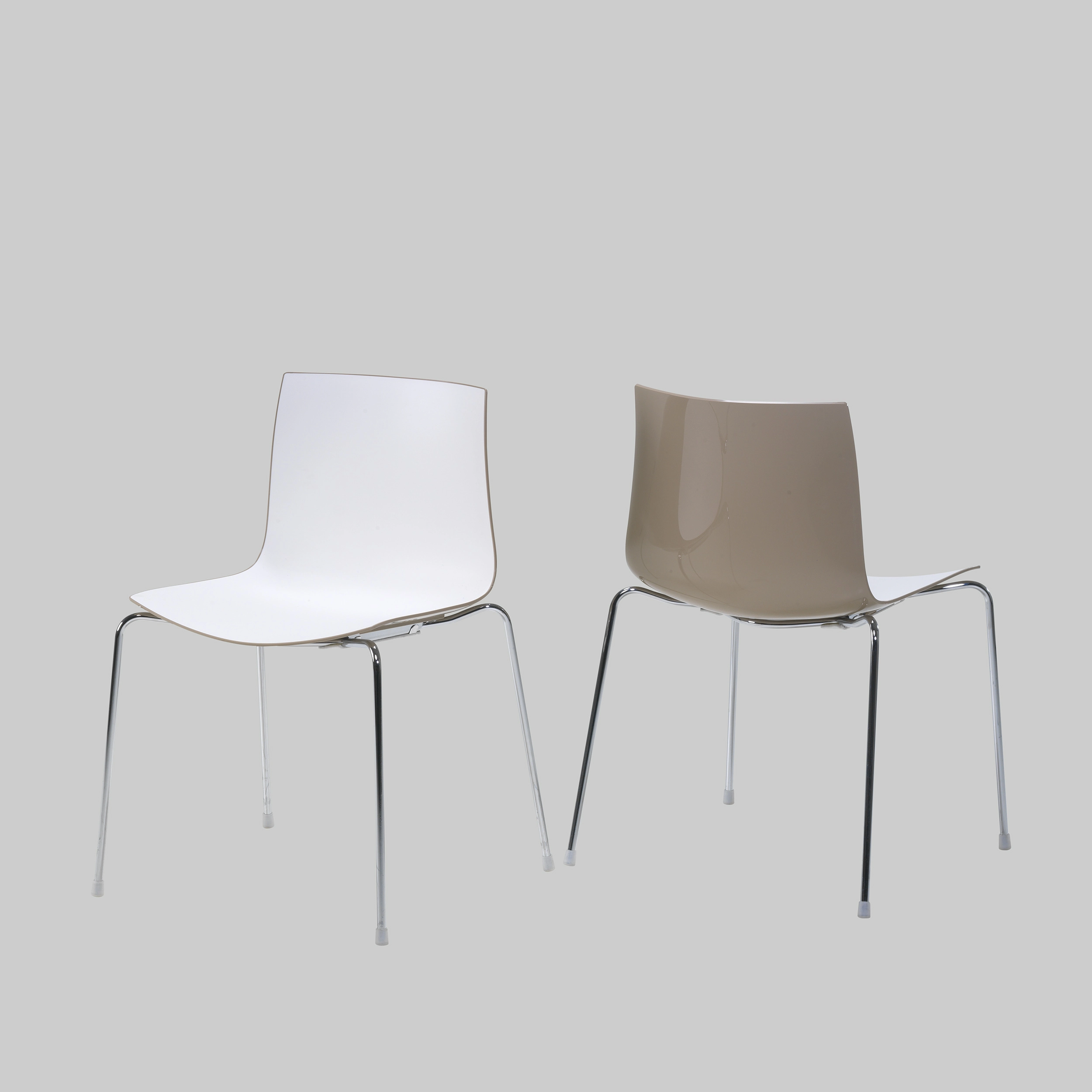 Stuhl CATIFA 46 Weiss-Beige / Chrom mieten bei ADEXPO