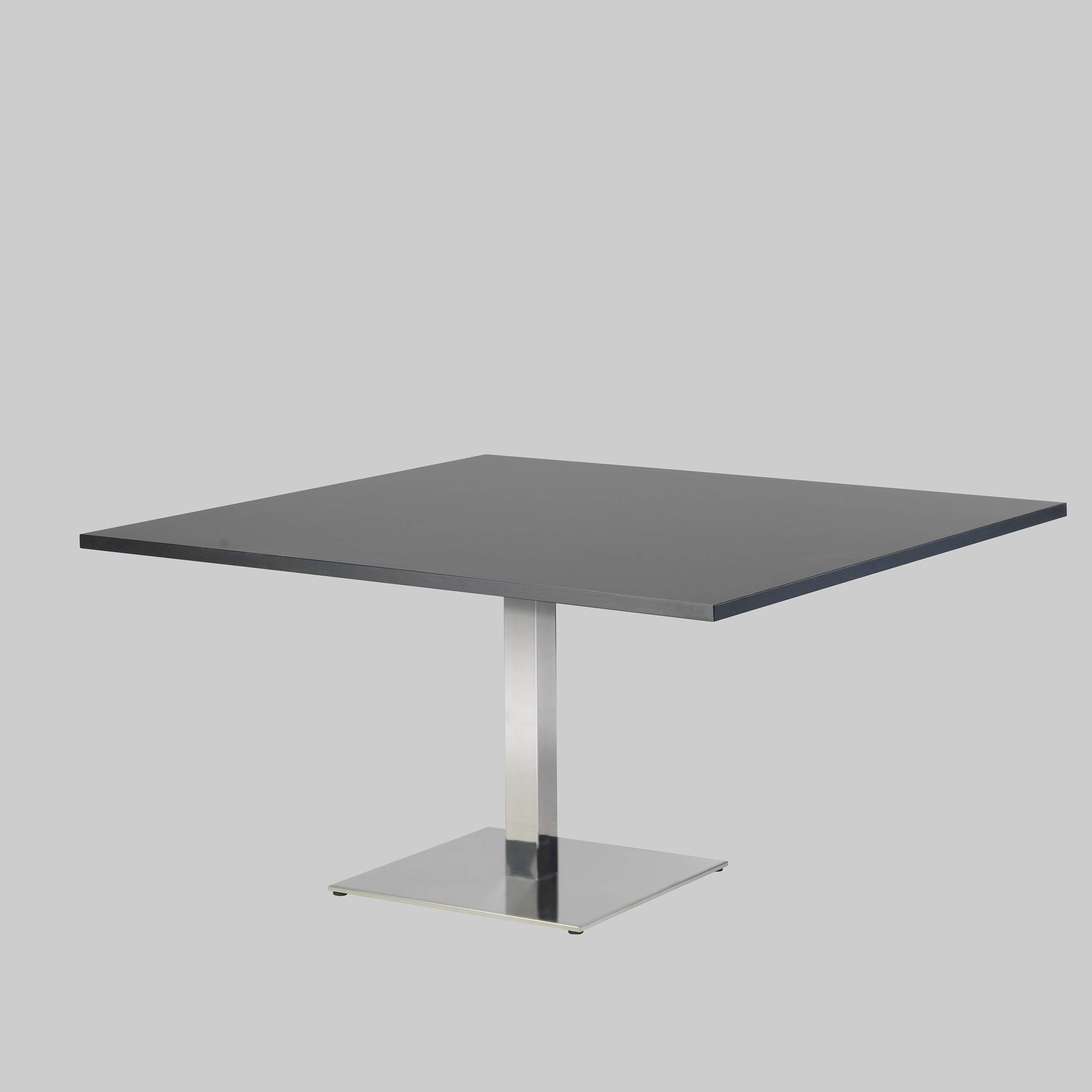 Sitztisch 2-MEET-YOU 130×130 Schwarz / Edelstahl mieten bei ADEXPO