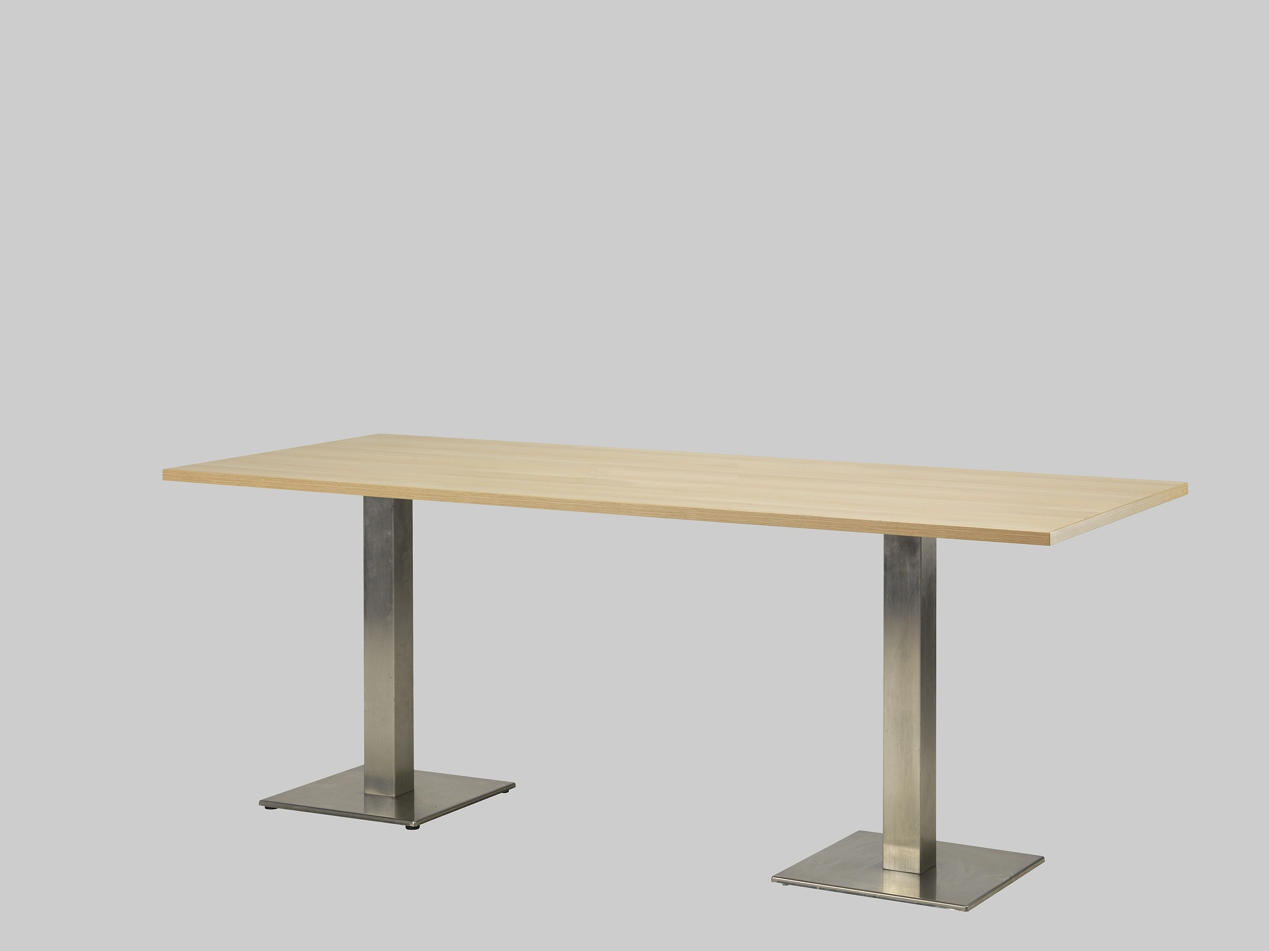 Sitztisch 2-MEET-YOU 195×80 Eiche / Edelstahl mieten bei ADEXPO