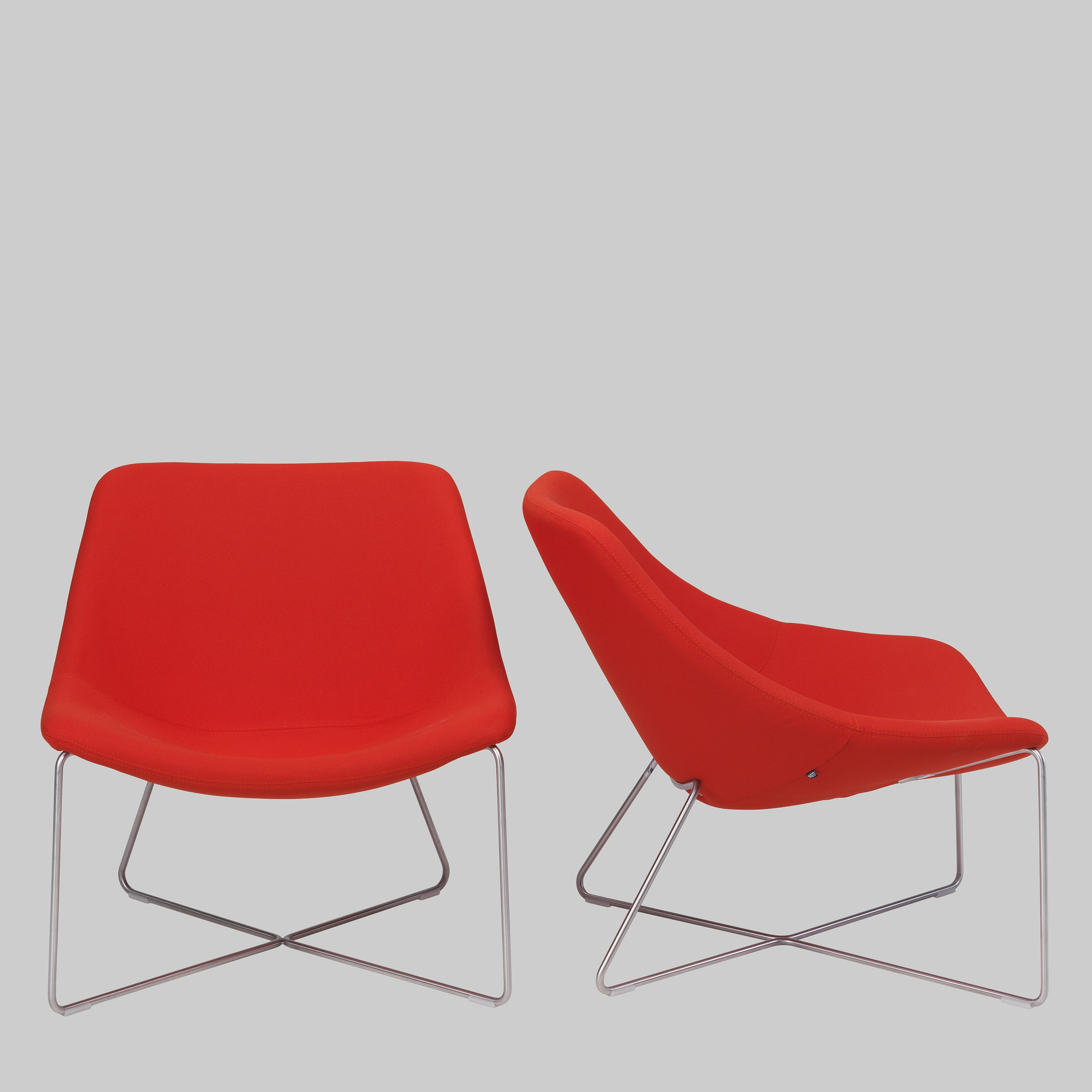 Sessel MISHELL Rot / Edelstahl mieten bei ADEXPO