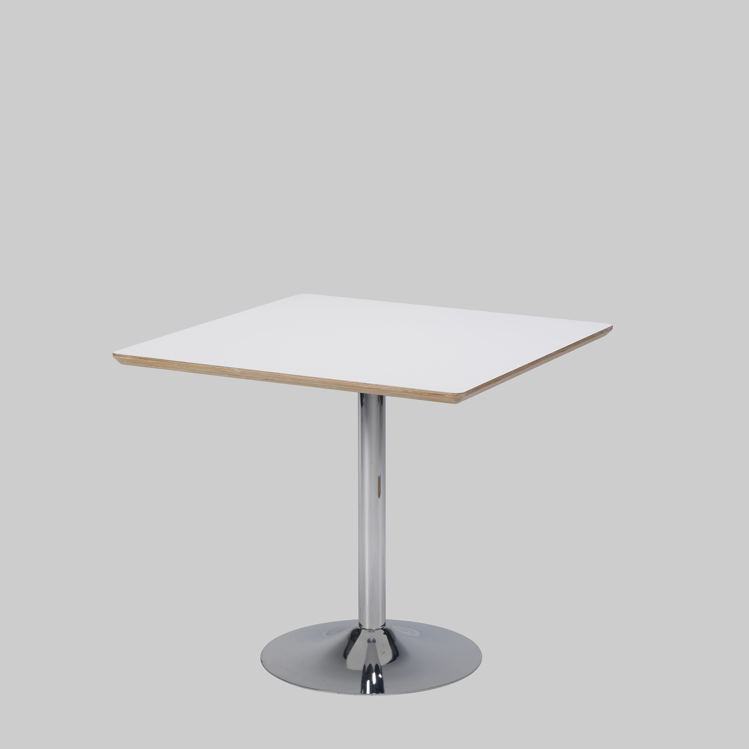Sitztisch TROMPET 80×80 / T5522 Weiss / Chrom mieten bei ADEXPO