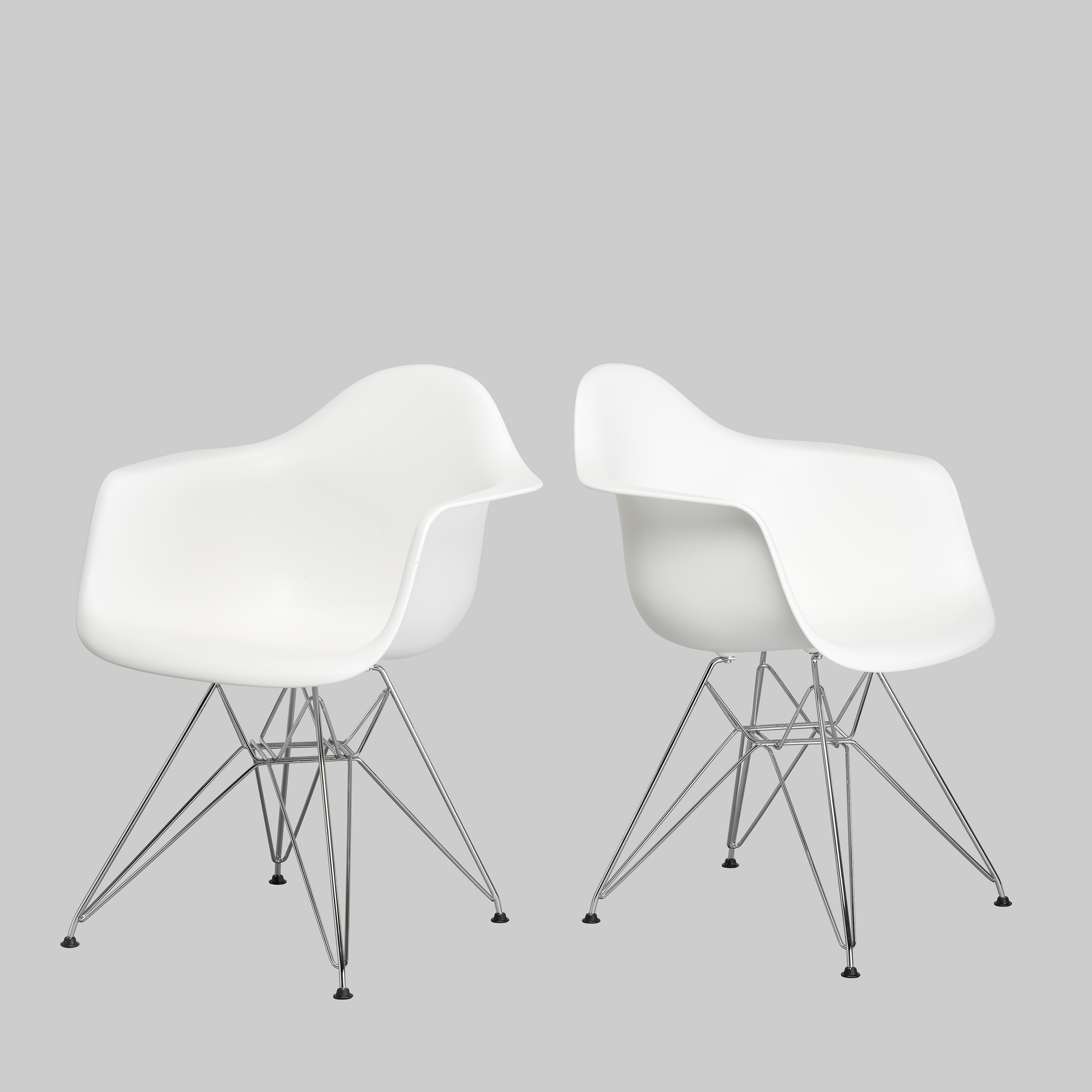 Stuhl EAMES DAR Weiss / Chrom mieten bei ADEXPO