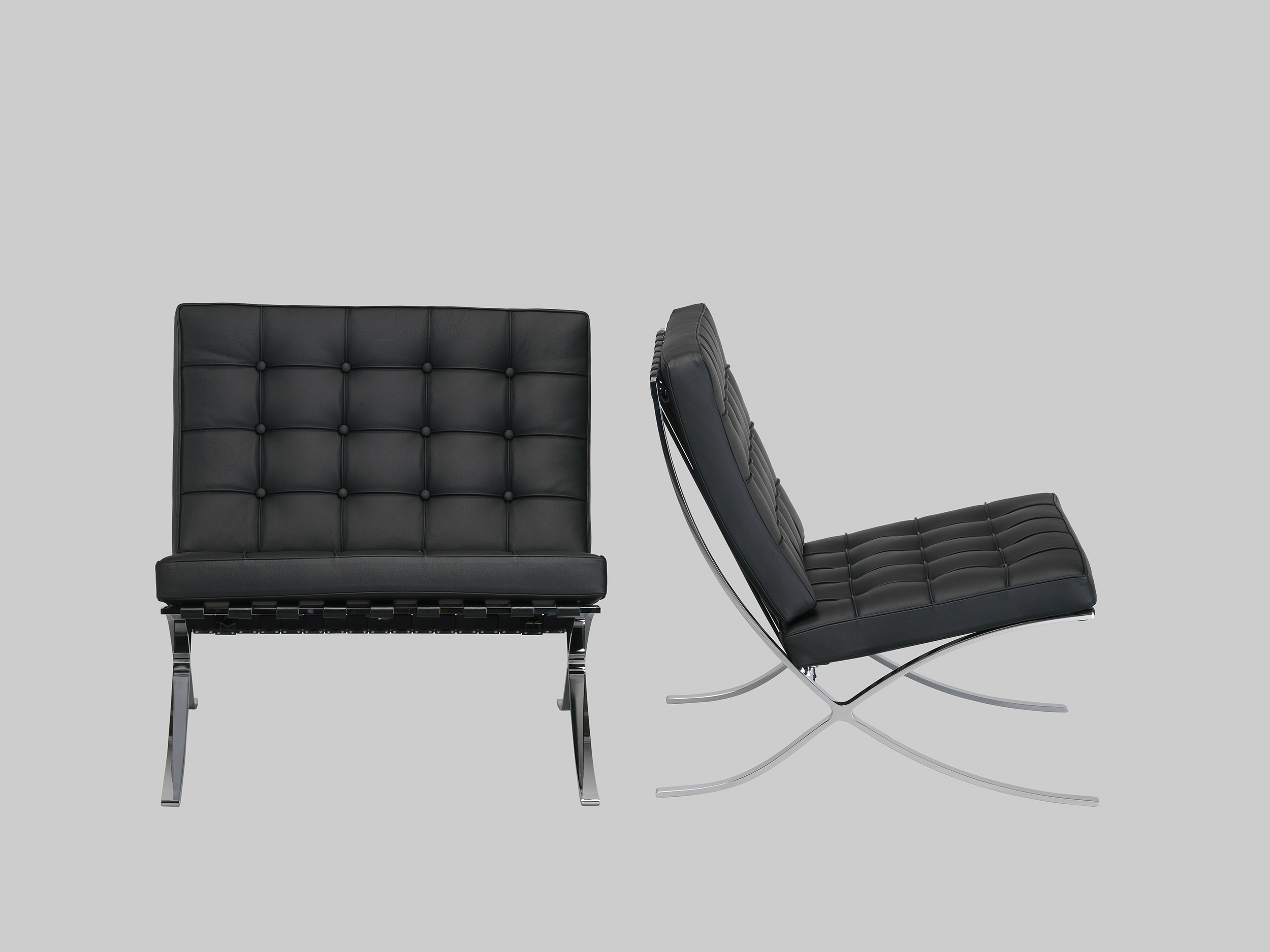 Sessel BARCELONA Schwarz / Chrom mieten bei ADEXPO