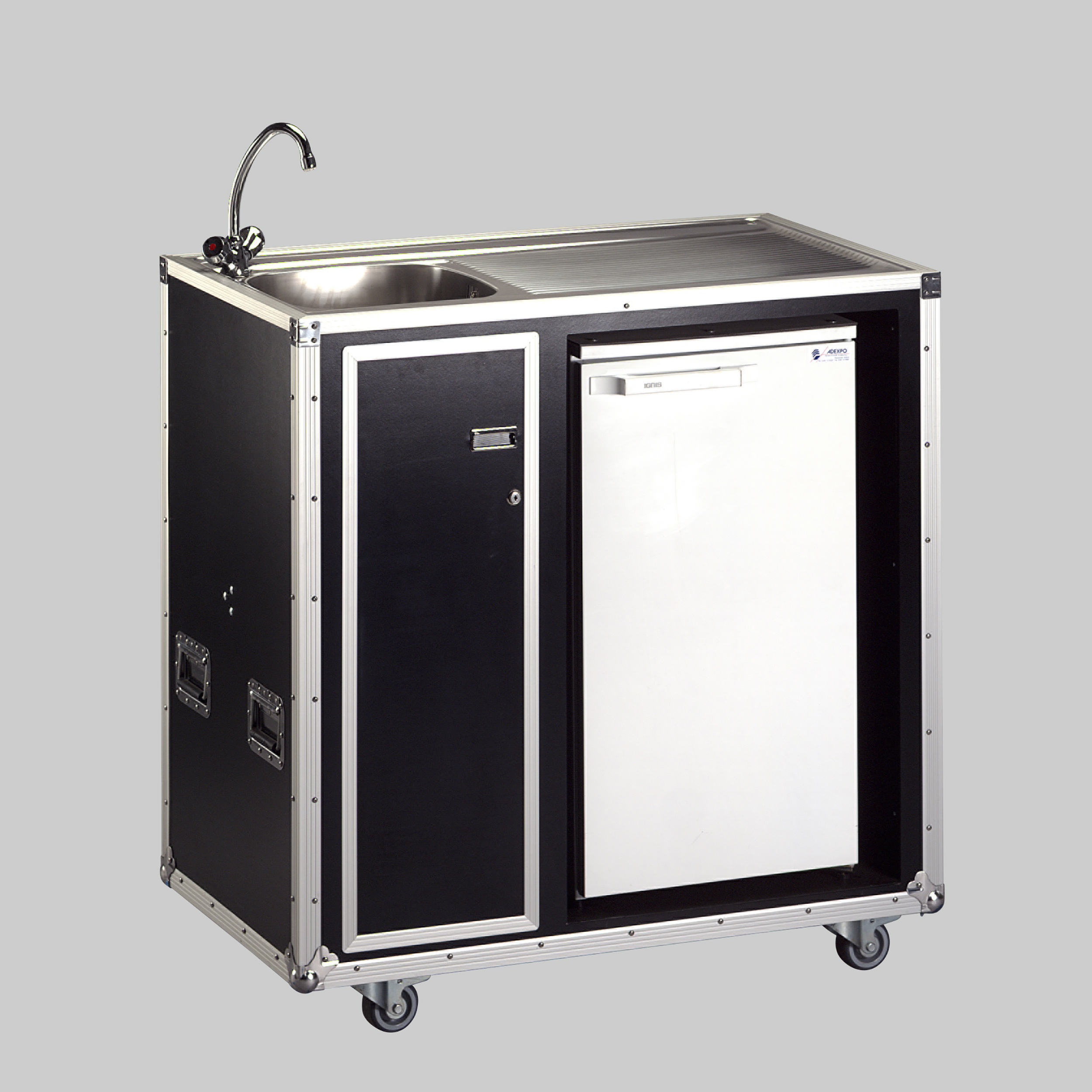 Kombiküche FRICO (incl. KK189) Schwarz mieten bei ADEXPO