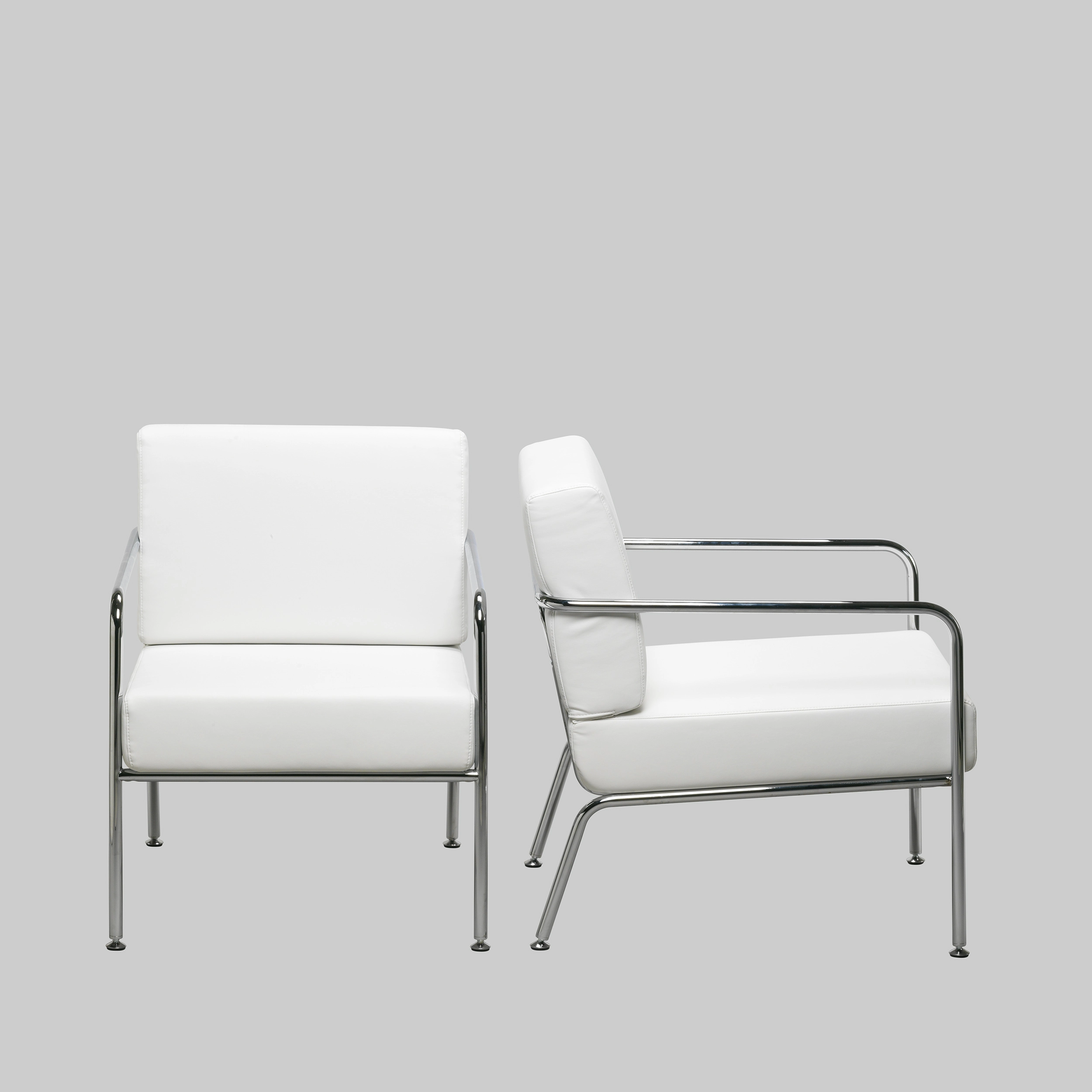 Sessel BILLY 1 Weiss / Chrom mieten bei ADEXPO