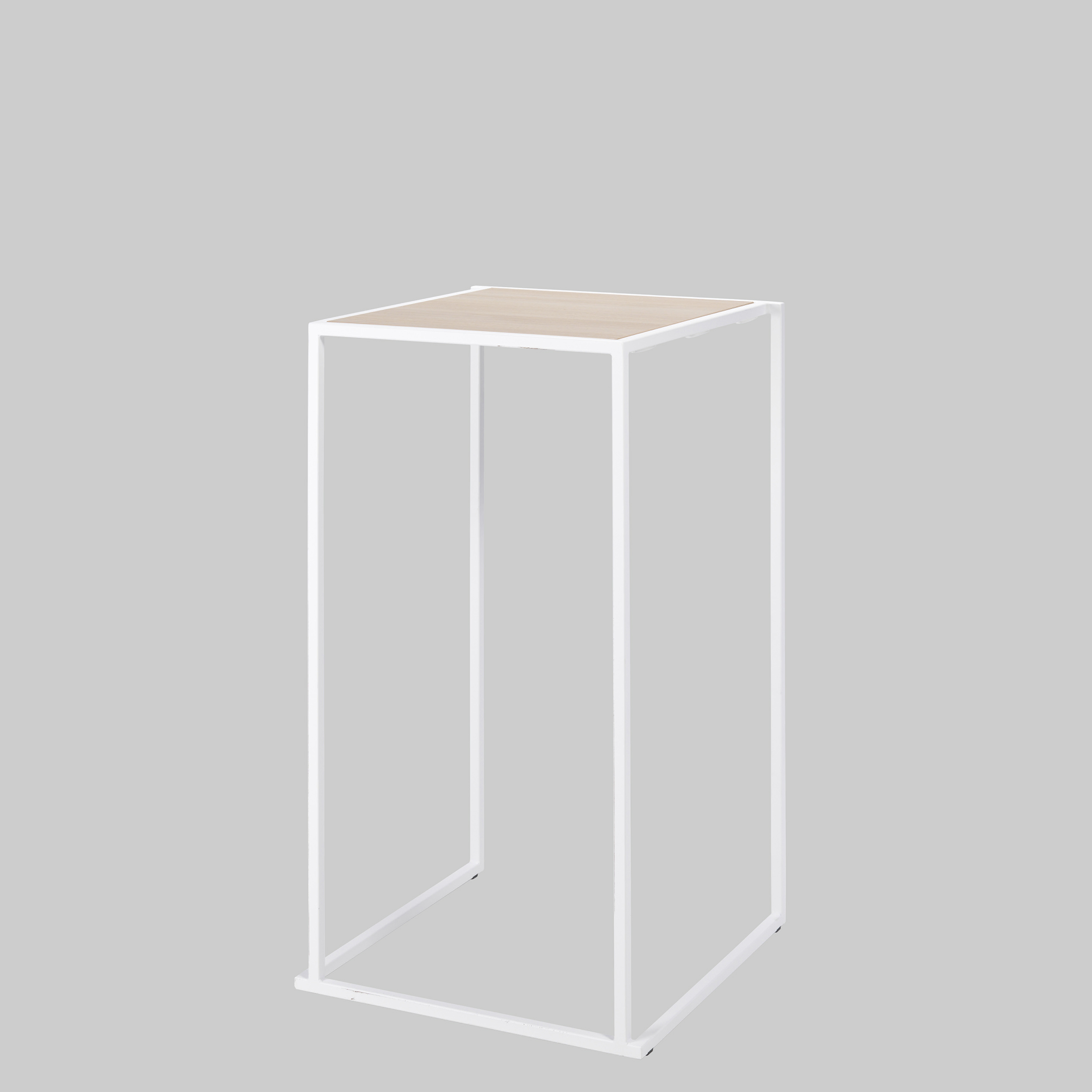 Stehtisch QUADRUM 60×60 Eiche / Weiss mieten bei ADEXPO