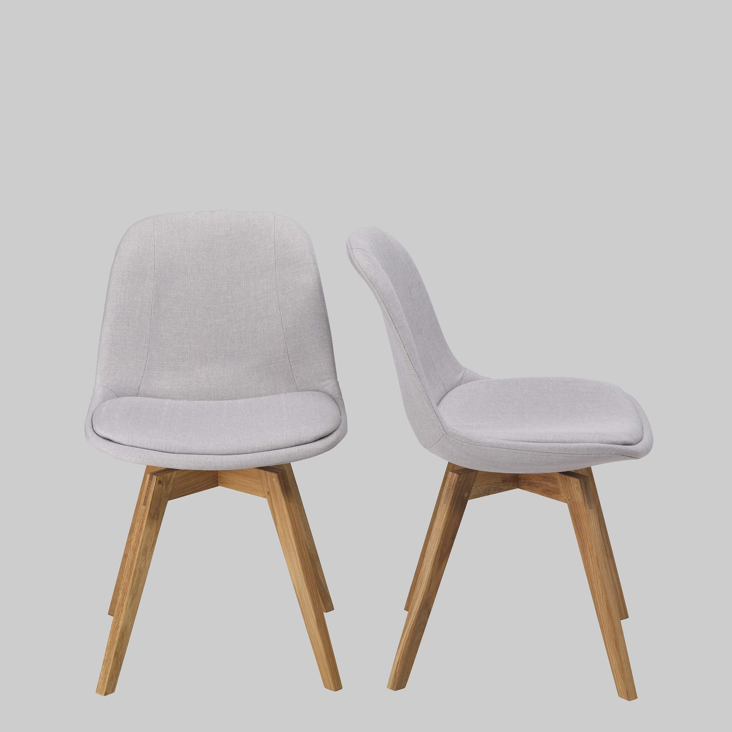 Stuhl VINTAGE SOFT Hellgrau / Eiche mieten bei ADEXPO