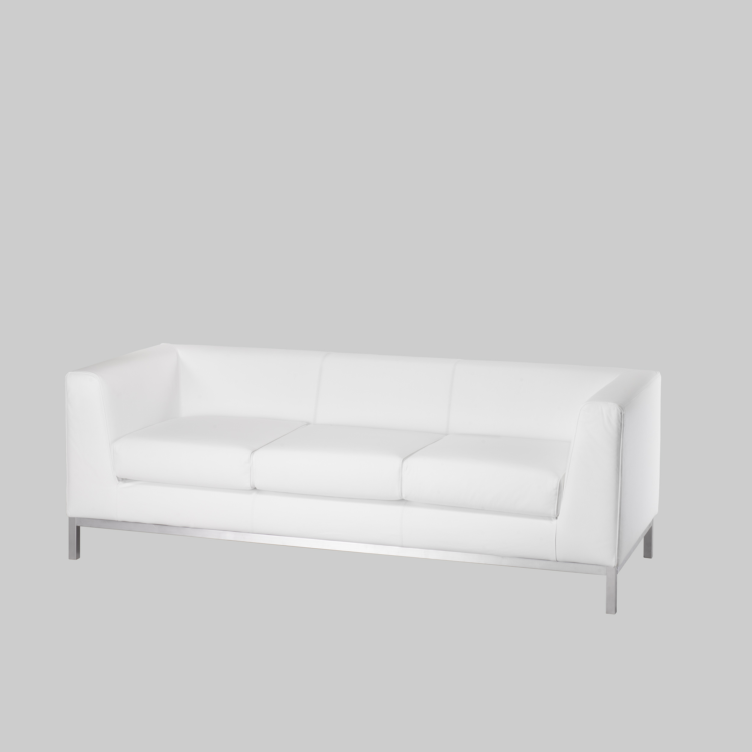 Sofa CUBE 3 Weiss / Chrom mieten bei ADEXPO
