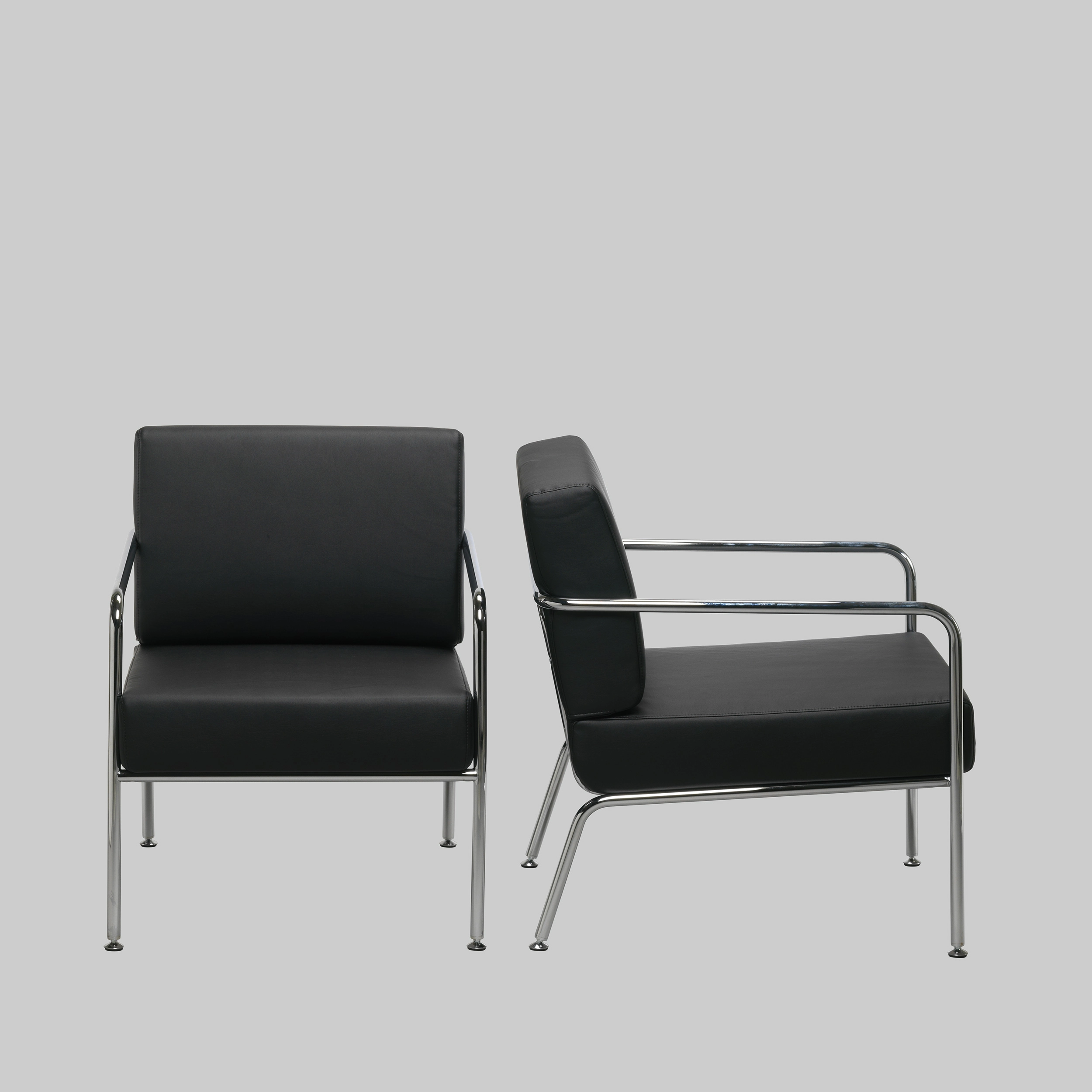 Sessel BILLY 1 Schwarz / Chrom mieten bei ADEXPO