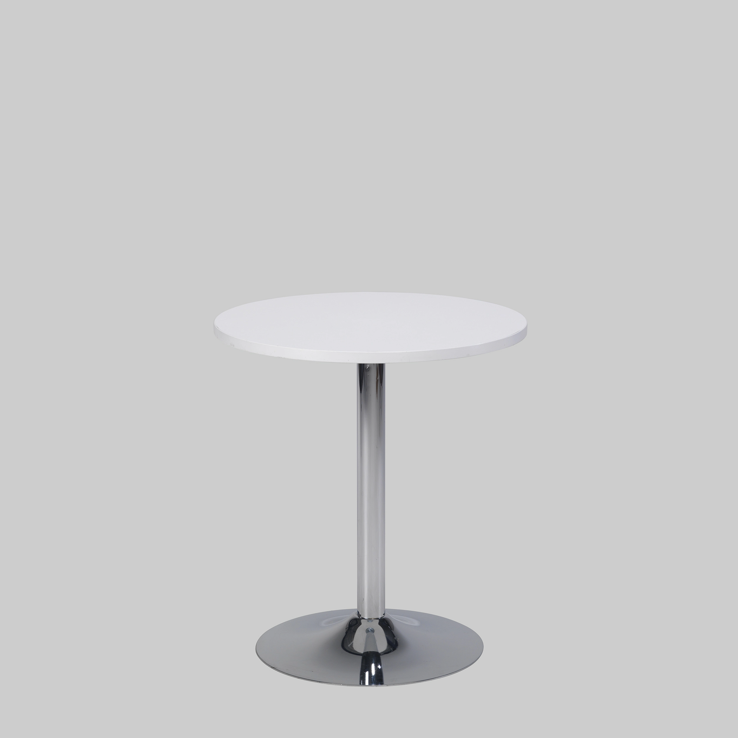 Sitztisch TROMPET Ø65 Weiss / Chrom mieten bei ADEXPO