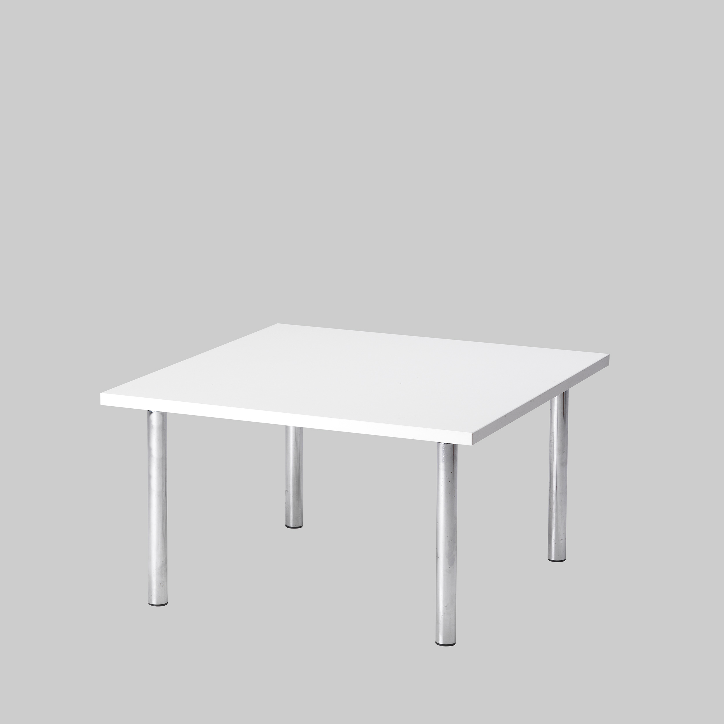 Beistelltisch TWISTER 80×80 Weiss / Chrom mieten bei ADEXPO