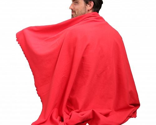 Fleecedecke rot mieten – kuschelige Decke inkl. Reinigung
