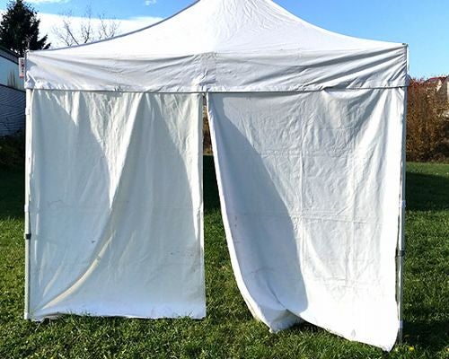 Seitenplane für Faltzelte mieten – 3 m oder 4 m, mit Fenster oder Tür – 3