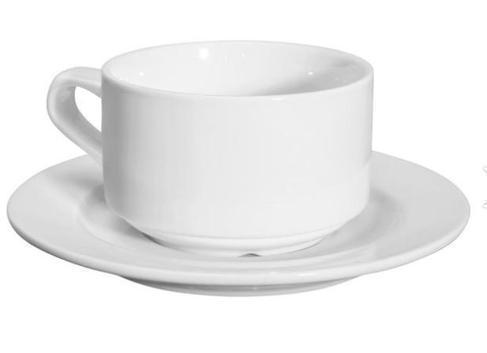 Cappuccino-Tasse mit Untertasse mieten – VPE 12 Stück, gereinigt