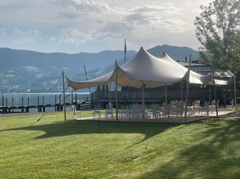 Stretchzelt mieten 10 x 12 m sand – 120 m² Tentickle Flexzelt – 3