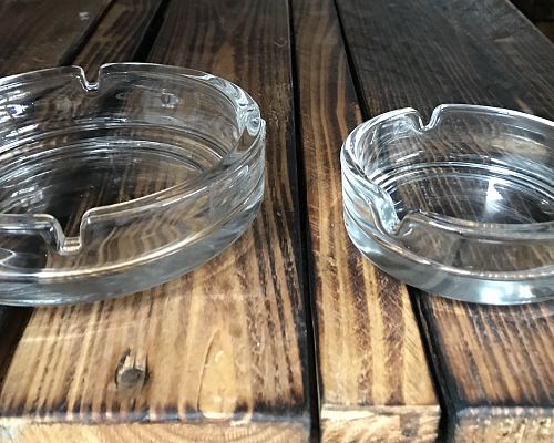 Aschenbecher Glas L mieten – gereinigt, für Events & Außenbereich