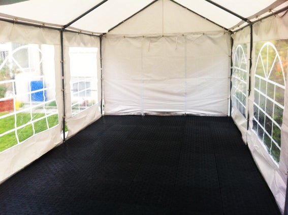 Eventboden Kunststoff mieten - 1,5 qm Bodenplatten, anthrazit – 2