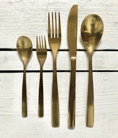 Menügabel Gold mieten – Goldbesteck für Hochzeit & Event (VPE 30)