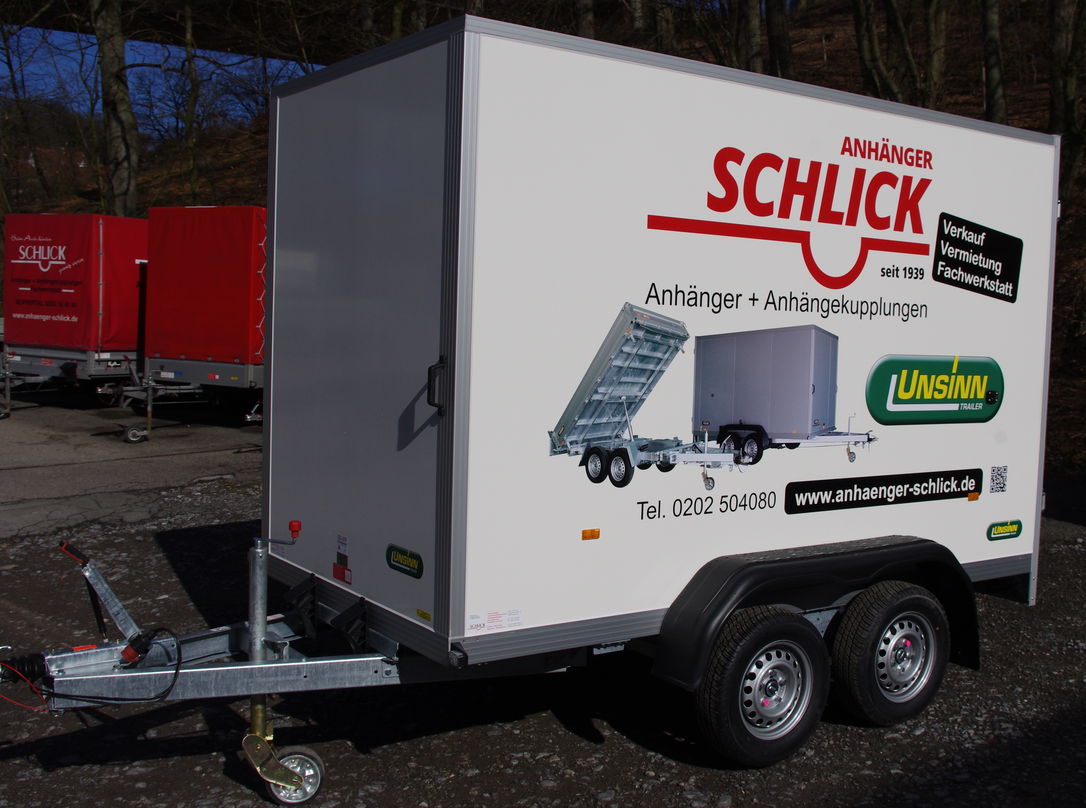 Mietanhaenger Gruppe L (2000 kg) Kofferanhänger, 305 x 157 x 194 cm mieten bei Anhänger-Schlick