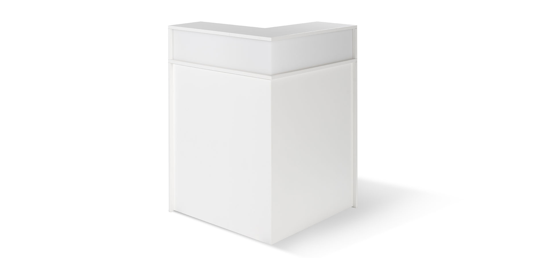 LED Barelement Ecke weiß mieten bei Furn4Rent