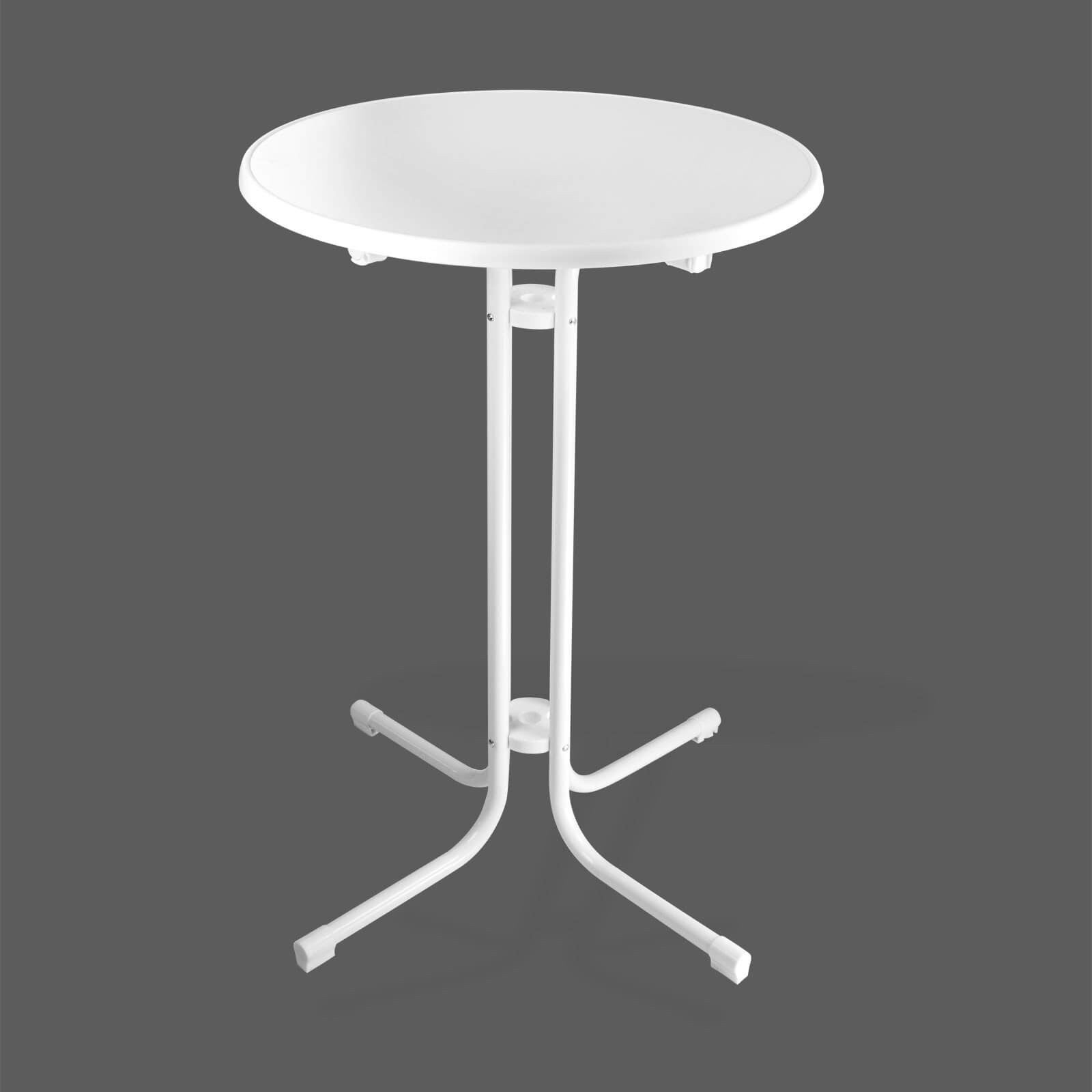 Stehtisch mieten - 80 cm, weiß, klappbar - Hussen optional – 2
