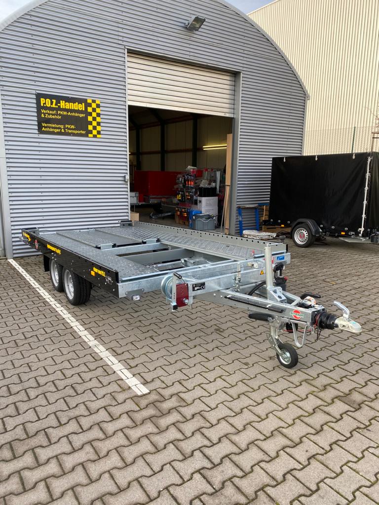 Stema Autotransporter 3500 kg mieten – Anhänger mit Seilwinde, 2564 kg Nutzlast