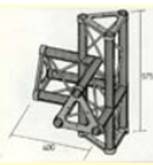 Alu-Traverse mieten – 3-Punkt Ultratruss Trio AC 44,4° Weg-Ecke