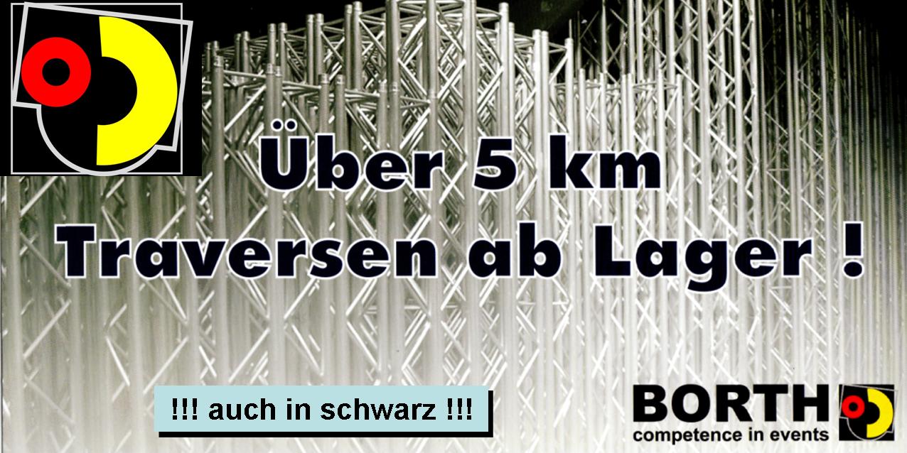 4-Punkt-Traverse mieten – 0,50 m (F34), schwarz – 2